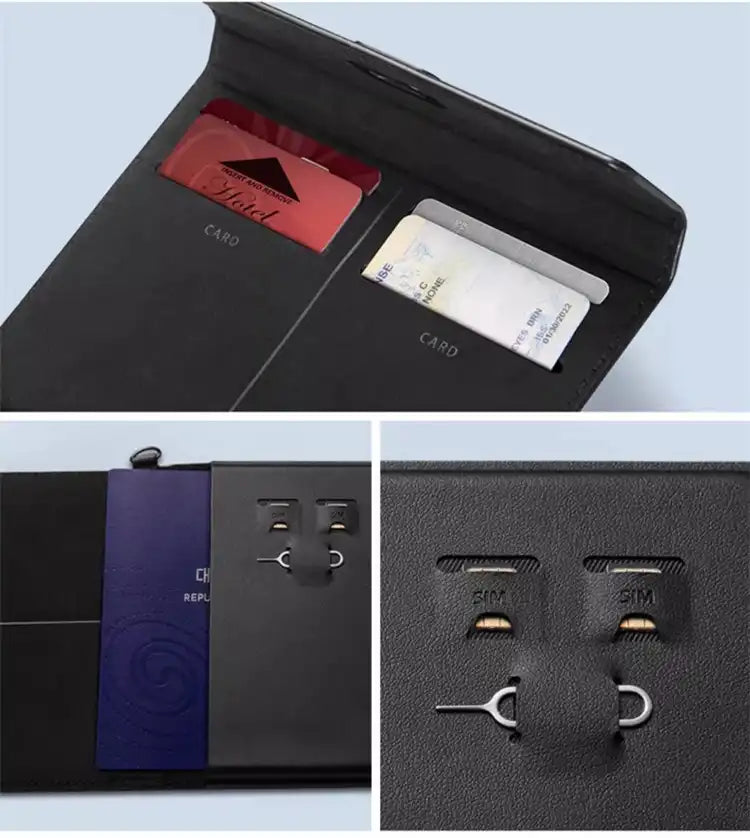 Estuche para documentos de viaje con diseño de líneas y alta calidad